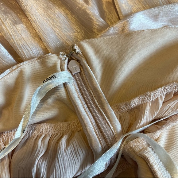 Rahi Leila Luster Long Sleeve Maxi Dress in Blush | Crossover Front | Open Back - Picture 6 of 12